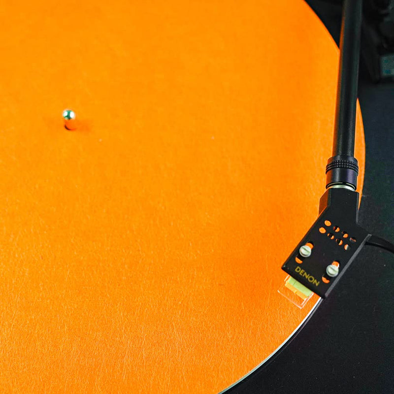 3mm Turntable Mat, 12 Inches Slipmat Anti-Static for LP Vinyl Record High-Fidelity Audiophile Acoustic Sound Support Help Reduce Noise Due to Static and Dust (orange) orange
