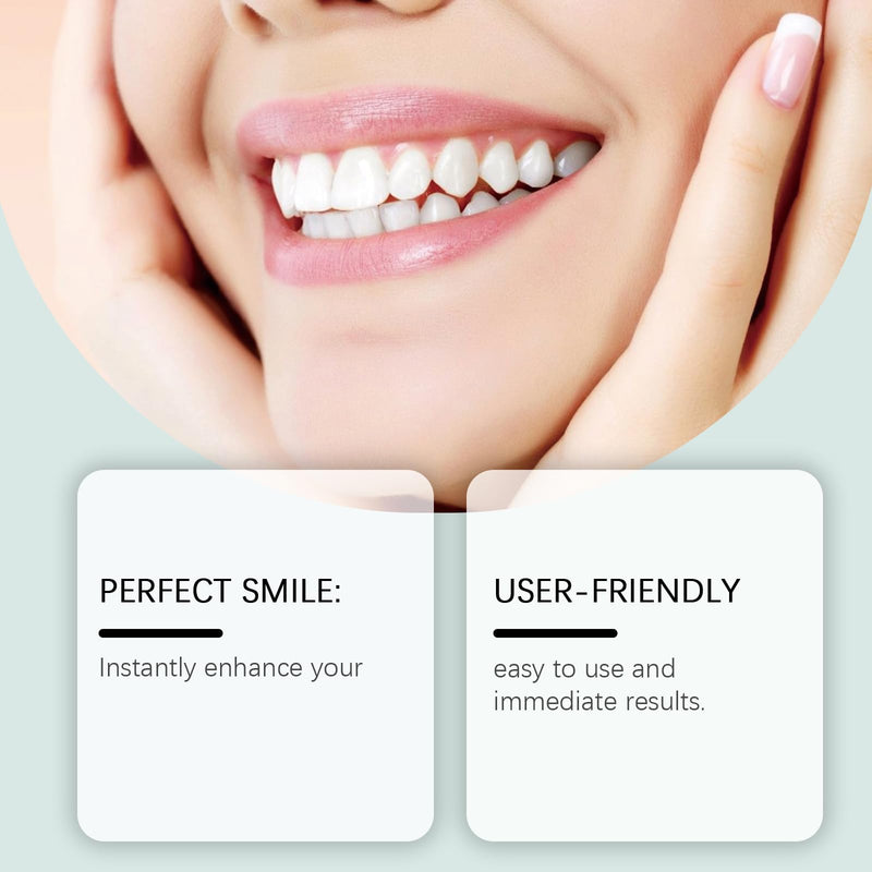 Dentures Fake Teeth, Smile Teeth Veneers, Cosmetic Temporary Teeth Dentures Prosthesis Artificial Veneers Teeth Top and Bottom, Dental Decoration Set Dental Decoration