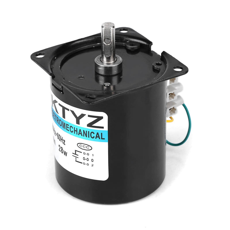 60KTYZ Synchronous Gear Motor AC 220V 2.5/20/30/110RPM CW/CCW Torque Direction Control 28W Reduction Motor (2.5RPM) 2.5RPM