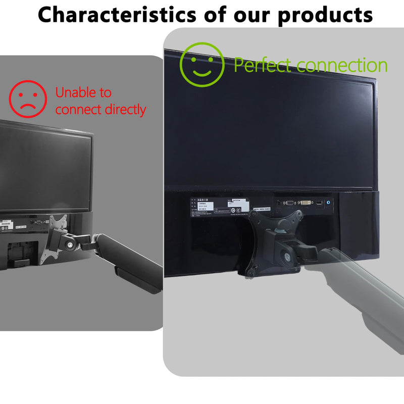 27MP58VQ VESA Adapter Compatible with LG 27" Monitor | （Fits 27MP58VQ , 27MP59G-P , 27MP59HT-P , 27MP58VQ-P , 27MP58VQ-PF）– 75x75 to 100x100 Wall Mount Bracket