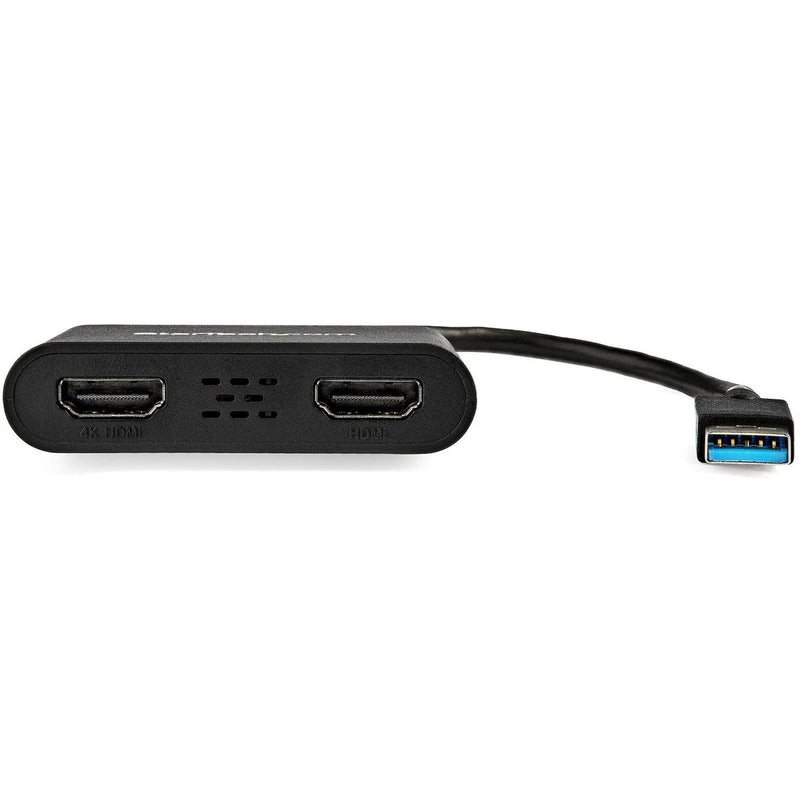 StarTech.com USB 3.0 to Dual HDMI Adapter - 1x 4K 30Hz & 1x 1080p - External Video & Graphics Card - USB Type-A to HDMI Dual Monitor Display Adapter - Supports Windows Only - Black (USB32HD2) 2x HDMI | USB 3.0 | Windows Only