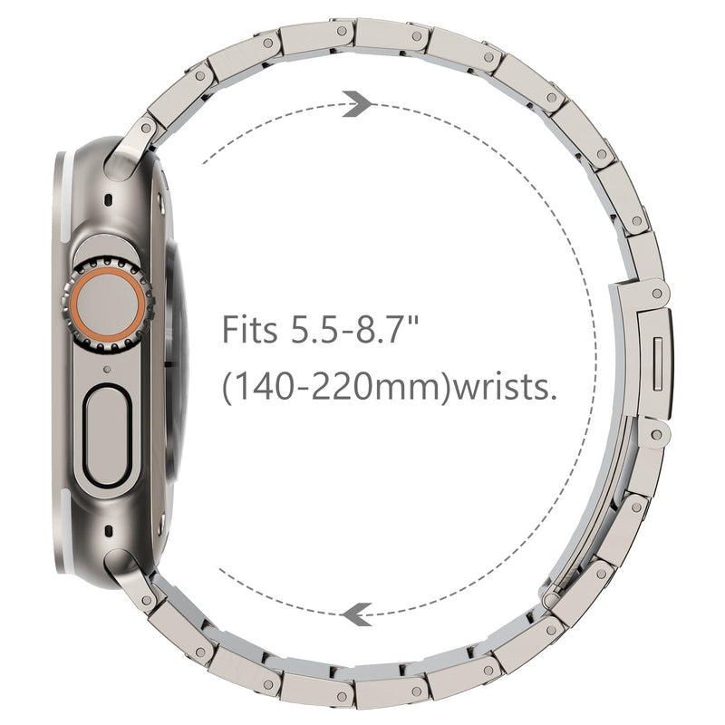 NewWays Grade 2 Titanium Band Compatible with Apple Watch Band for Men Ultra 3 2 1 49mm Series 10 46mm 45mm 44mm