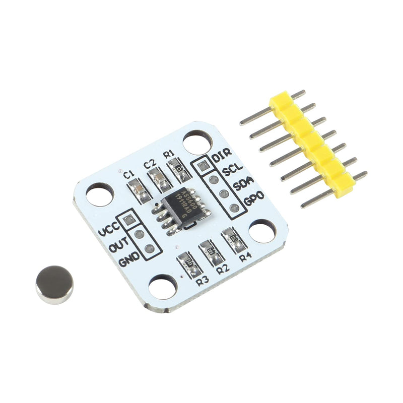 5Pc AS5600 Encoder Magnetic Induction Angle Measuring Sensor Module 12 Bit High Precision with Magnet (5 Pieces) 5 pieces.