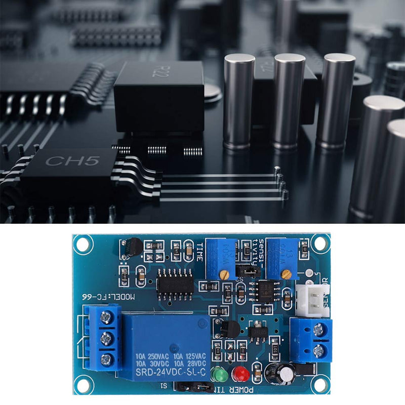BuyWeek Photoresistor Relay Module, DC 24 V Light Sensor, Light Detection Switch, Adjustable Delay, Photoresistor Relay Module, Photosensitive Sensor (DC 24 V)