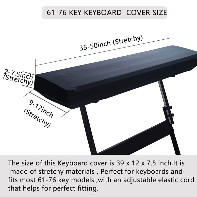 Piano Dust Cover 61-88 Keys Weighted Keyboard Small Keyboard Piano Covers Waterproof Locking Clasp Keep It From Dust and Dirt (61-76 KEYS) 61-76 KEYS