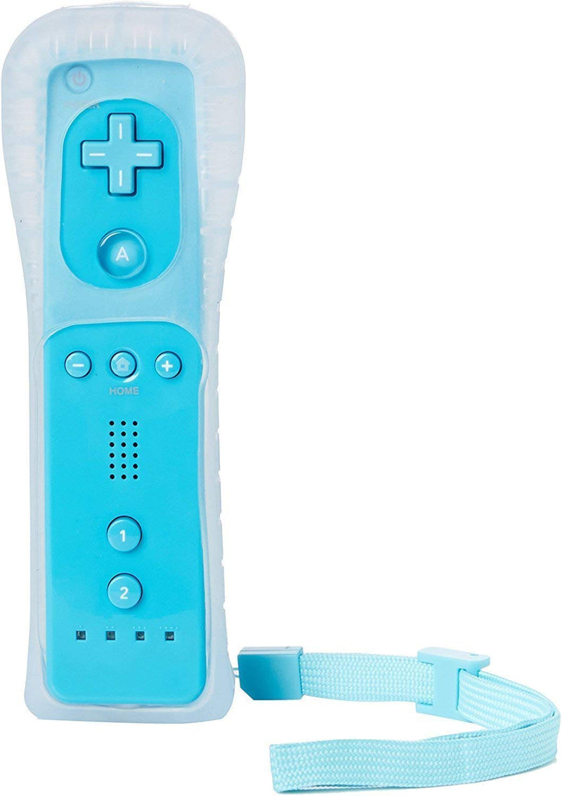[AUSTRALIA] - Remote Controller for Wii, Wii Remote and Nunchuck Controllers with Silicon Case and Strap for Wii and Wii U (Blue) Blue 