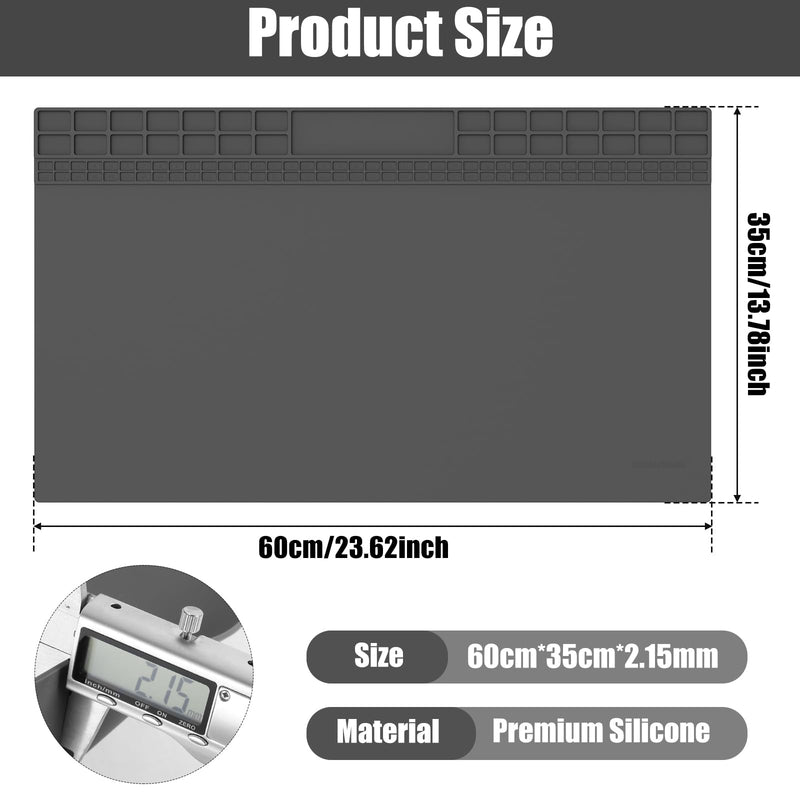 Soldering Mat Antistatic Repair Mat Extra Large 60 x 35 cm Heat Resistant Soldering Mat Silicone Work Mat 500°C Workbench Mat for a Variety of Electronic Repair Assembly Work
