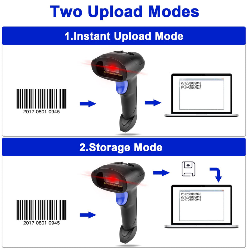 [AUSTRALIA] - NetumScan Wireless Barcode Scanner with Stand, 2-in-1 Automatic USB Cordless 1D Barcode Reader Handheld CCD Bar Code Scanner with Stand for Store, Supermarket, Warehouse 2.4G Wireless 