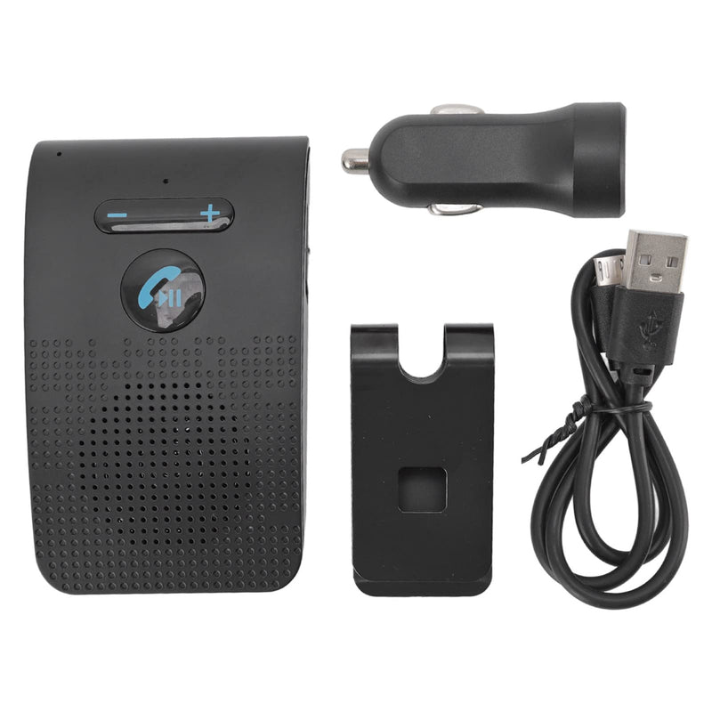 Handsfree Bluetooth for Phone Car Kit, Wireless Bluetooth Car Speaker Auto Power On Navigation Assistant Car Visor Bluetooth Receiver with Back Clip, Cars Handsfree Speakerphone Adapter