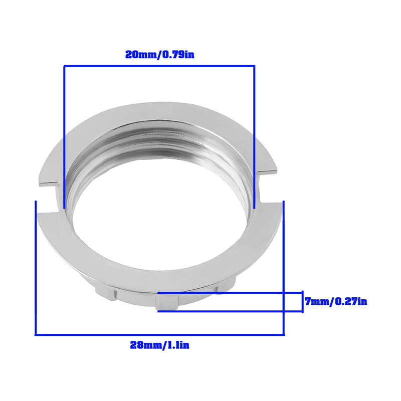 [AUSTRALIA] - LT Easiyl 8x G9 Silver Alloy Conversion Lamp Holder Ring Suitable for 3/4 Inch Diameter Lamp Shade Holder Table Adapter G9 Lamp Shade Reduction Ring 
