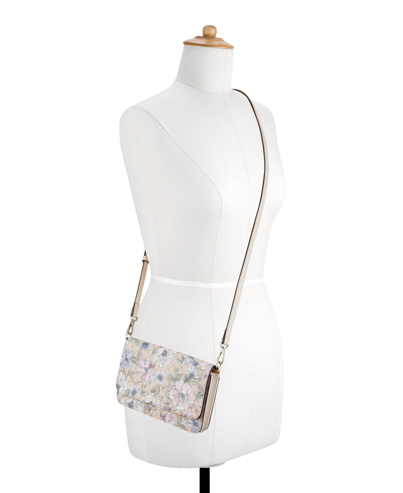 Nine West Luela Phone Small Floral Logo Milk