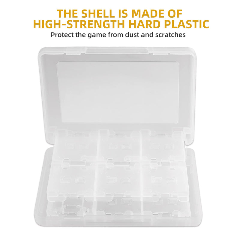 3DS Game Holder Card Case, 28-in-1 Game Holder Card Case Compatible with Nintendo NEW 3DS / NEW 3DS XL / 3DS / 3DS XL / DSi / DSi XL / DS / NEW 2DS /NEW 2DS XL / 2DS/ 2DS XL Catridge Storage Box White
