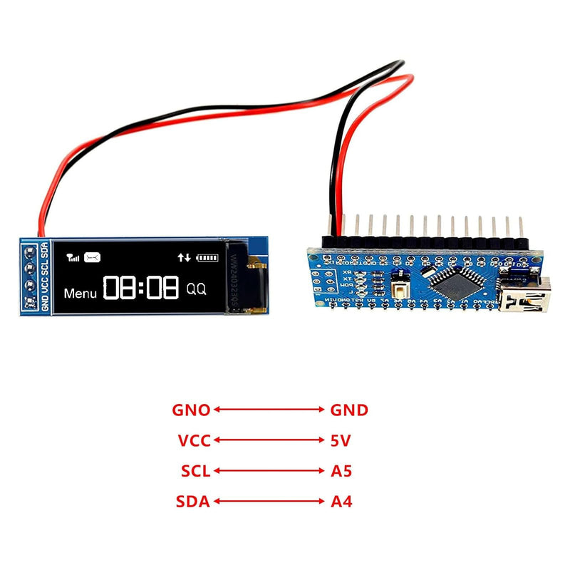 APKLVSR 3pcs 0.91 Inch I2C Display Module, IIC I2C Display OLED Display Module 128 x 32 3.3 V/5 V for Arduino and Other Microcontrollers (White)