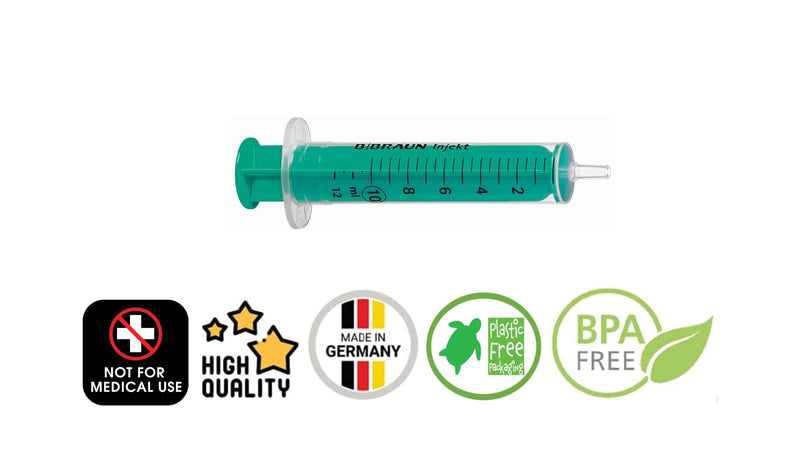 Set of Laboratory Syringes Liquid Syringe Hobby Syringe with Blunt Needle Various Sizes for E-Liquid Aroma Hobby and Home Work (Set 1 x 10 ml) Set 1x 10ml