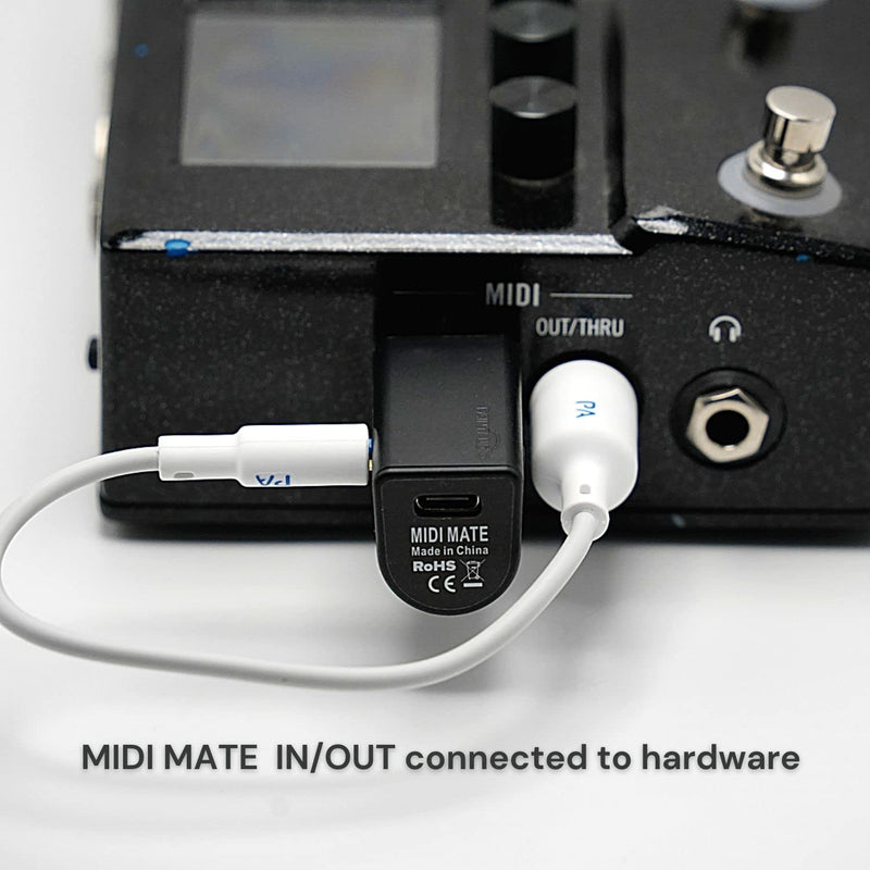 Paint Audio Wireless MIDI Adapter, MIDI Mate Ultra Low Latency Adapter for Synthesizer Digital Wind Guitar Pedal Digital Piano Keyboard to MIDI Devices, Mac OS/iOS Devices