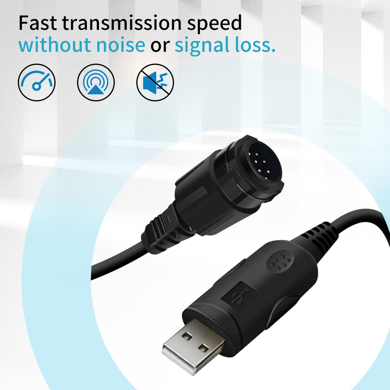 2-Pack HKN6184 USB Programming Cable for Motorola APX6500 APX7500 XTL2500 | for Motorola XTL1500 XTL5000 XPR4300 XPR4350 XPR4380 PM1500 APX1500 APX2500 APX4500 APX8500