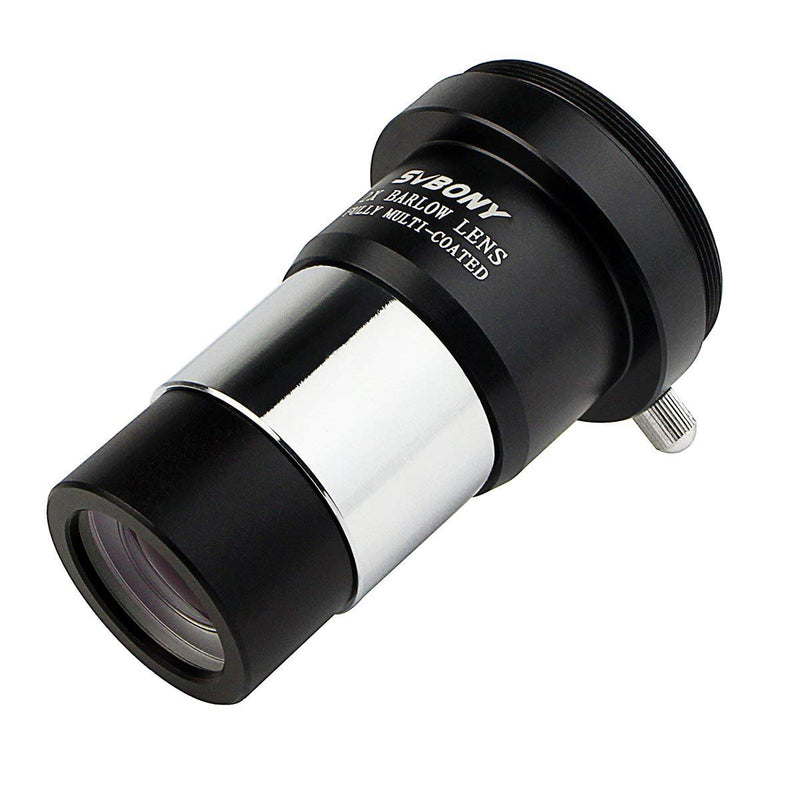 SVBONY Barlow Lens 2X, 1.25 inch Barlow Lens with Multi Coated Broadband Green Film, Telescope Accessories with M42 Thread for Telescope Eyepiece