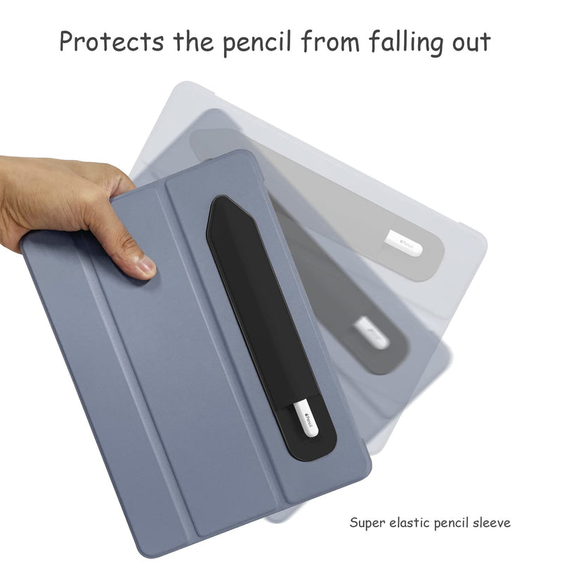 YINVA Pencil Holder Compatible with Apple Pencil 2nd Generation and 1st Gen, Elastic Pencil Pouch Accessories Design for iPad and Stylus (Black) Black