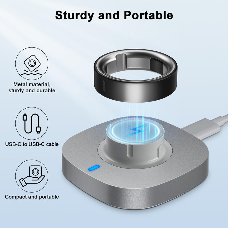 ZOOROO Charger Compatible with Ring Gen 4 Size 6 | Fast Charging Dock with USB-C Cable (Not Compatible with Ring Gen 5/3)
