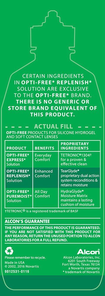 Opti-Free Replenish Multi-Purpose Disinfecting Solution With Lens Case, 10 Fl Oz 10 Fl Oz (Pack of 1)