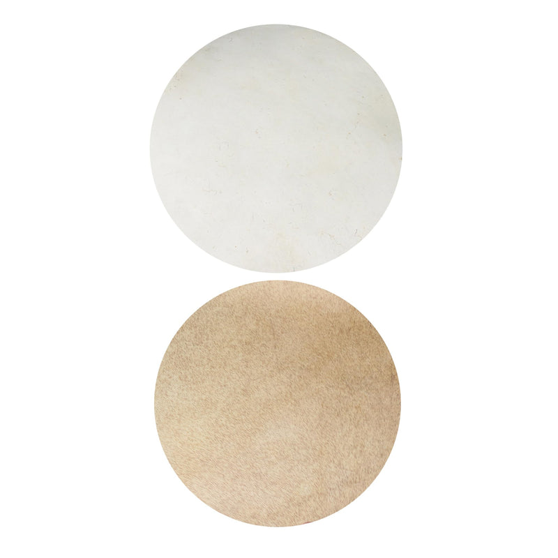 BQLZR 350mm Diameter x 1mm Thickness Yellow Goat Skin Drums Head for 10 Inch African Tambourine Pack of 2