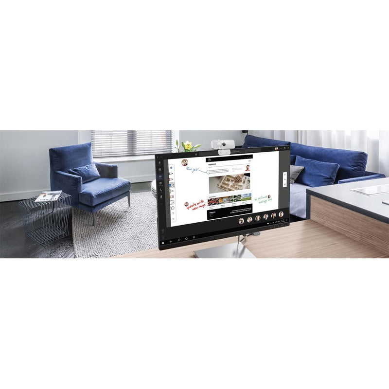 Lenovo HD 1080p Webcam (300 FHD) - Monitor Camera with 95° Wide Angle, 360° Rotation Pan & Tilt, Dual Microphones – Attachable Desktop Cam with Privacy Shutter for Remote Work, Streaming & Gaming Cloud Gray 300 FHD