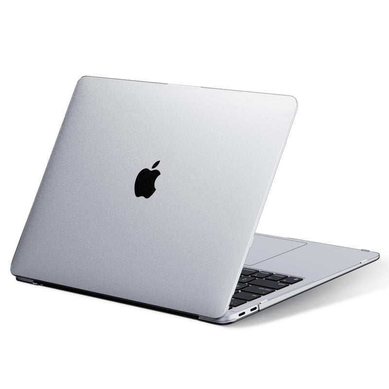 Compatible for Macbook Air 13 inch Case M1 2020 2019 2018 [Same as Bare Device] Sturdy Protective Hard Shell Cover for Laptop A2337 A2179 A1932 - Space Gray Clear