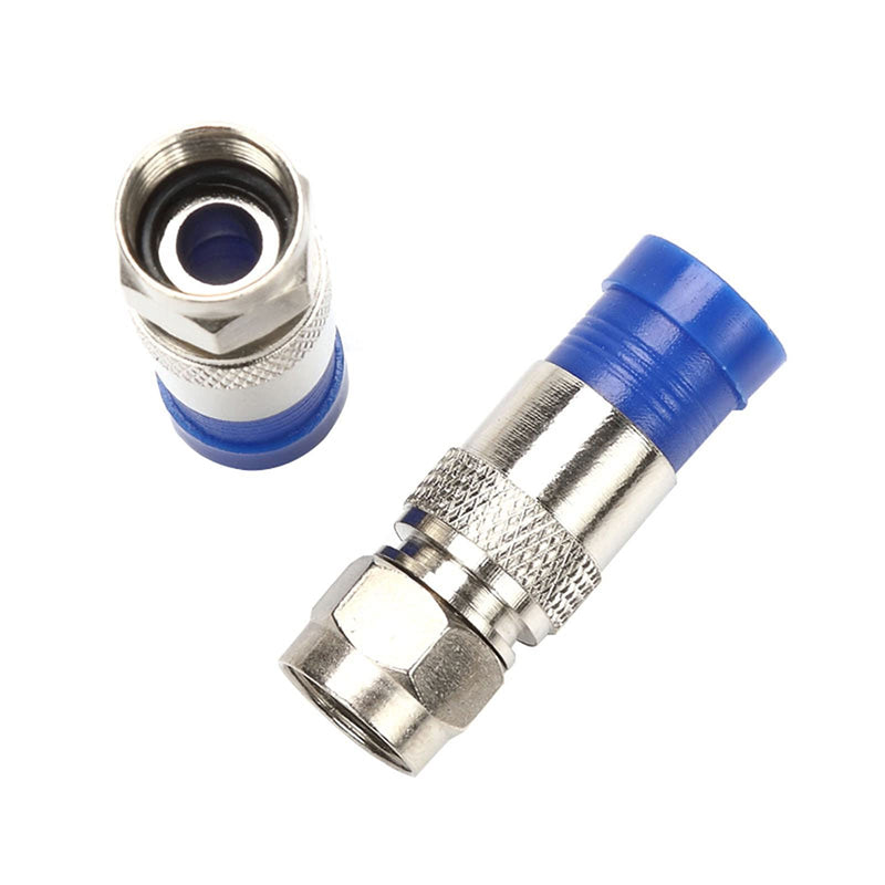 RG6 Compression F Type Straight Antenna Cable Connector Coax Adapter Pack of 20