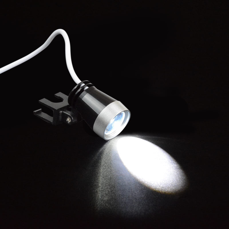 3.5 x 420mm Black Magnifying Glass with 3W LED Headlight for Surgical Lab Applications