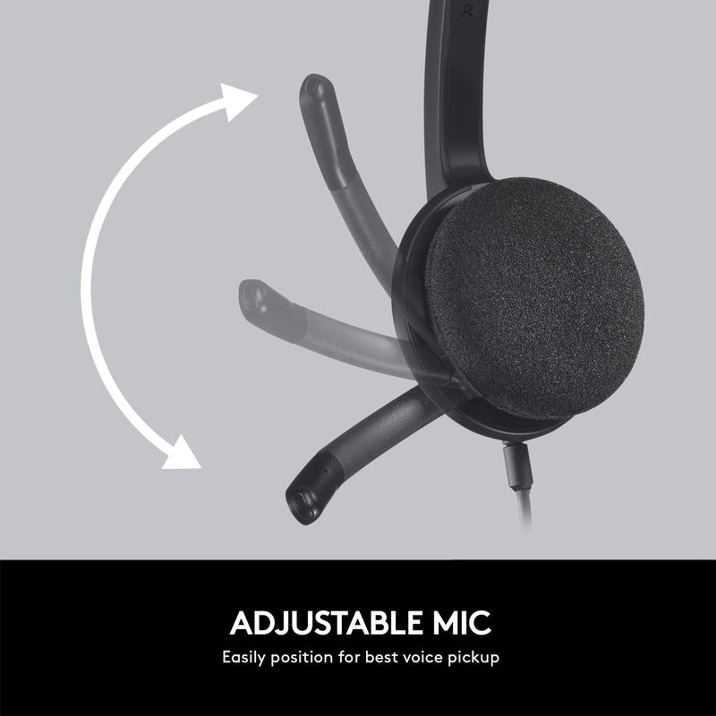 [AUSTRALIA] - Logitech USB Headset H340, Stereo, USB Headset for Windows and Mac - Black (Pack of 1) Standard Packaging 