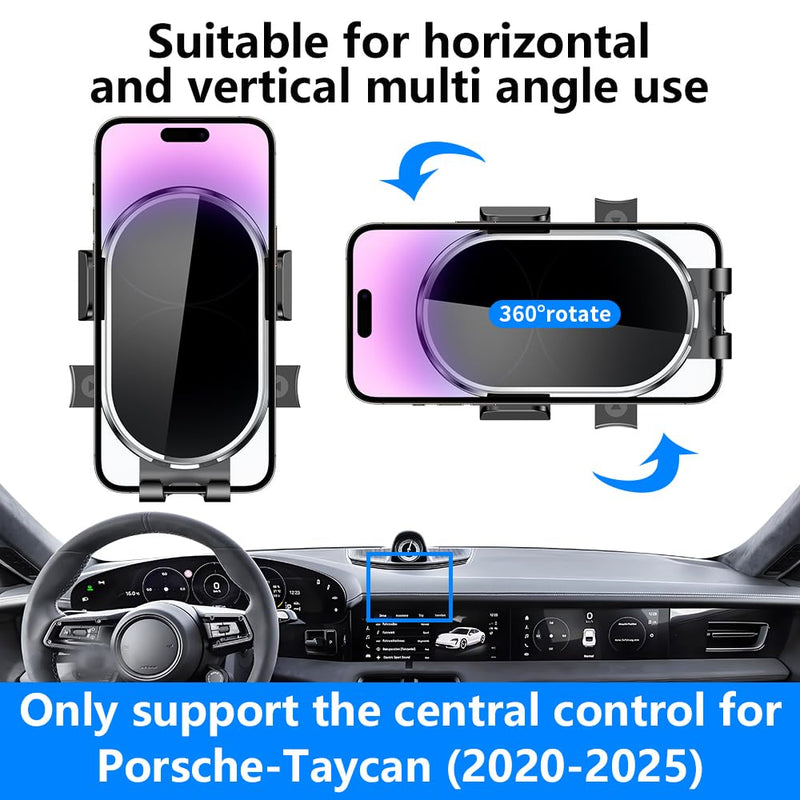 Car Phone Holder for Porsche Taycan 2020 2021 2022 2023 2024 2025 2026 Auto Accessories Navigation Screen Bracket Interior Decoration Dashboard Cell Mobile Phone Mount Holders case Accessory