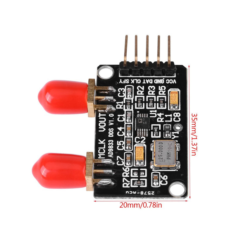 DDS Signal Generator Module AD9833 0MHz to 12.5MHz Square/Triangle/Sine Power Supply: 2.3V to 5.5V