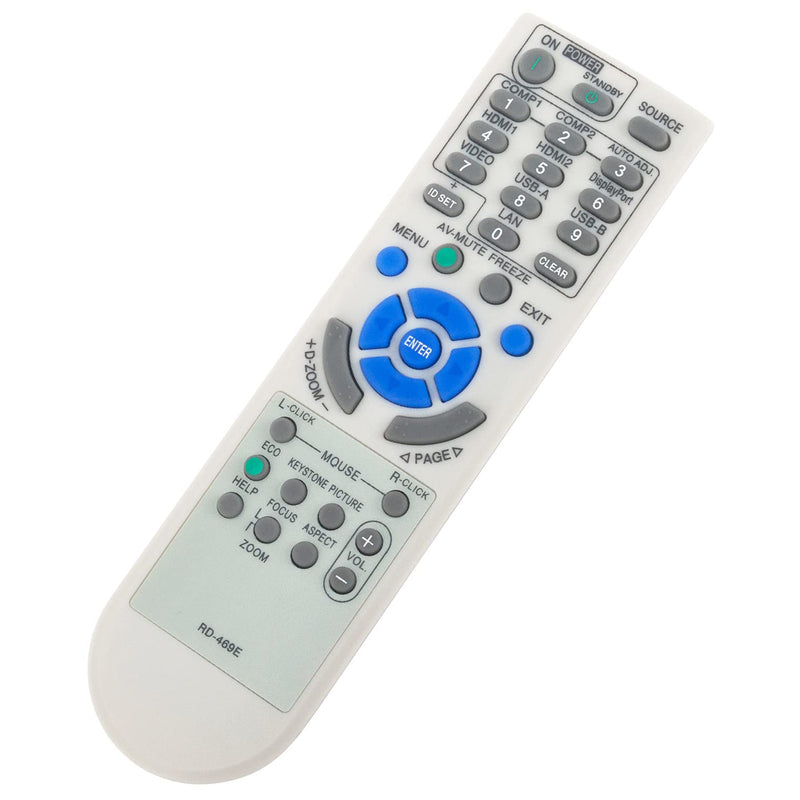 RD-469E RD469E Replacement Remote Control Supports for NEC DLP Projector V302H UM301X V302X V302W V332X V332W VE303 VE303X M402X M282X M322X M322W NP-M282X NP-M322X NP-M322W NP-M402X M362W M283X M323X