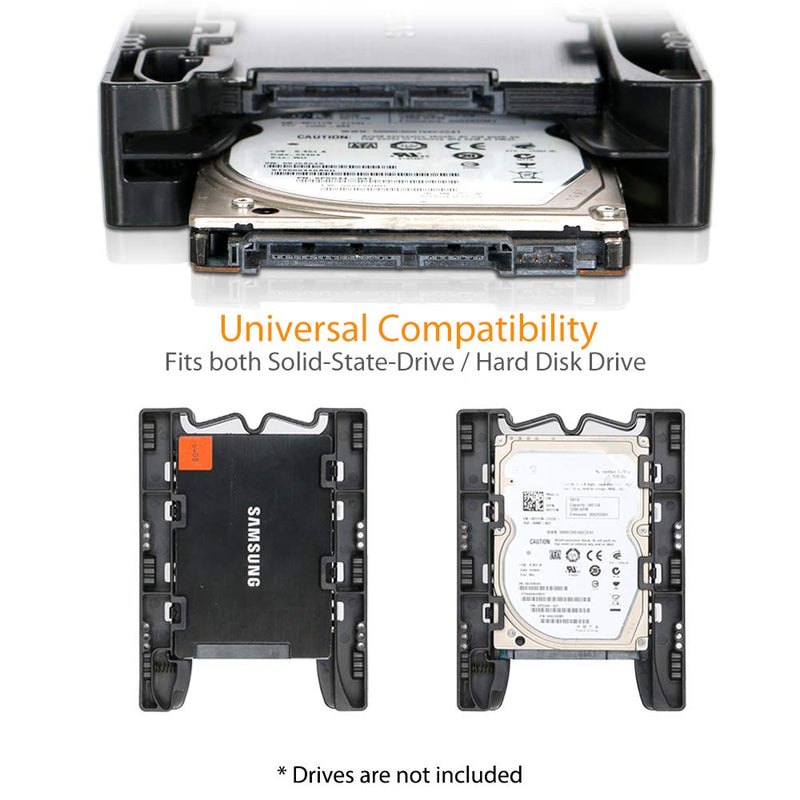 ICY DOCK Dual 2.5" HDD & SSD Light Weight Mounting Bracket for Internal 3.5" Drive Bay | EZ-Fit Lite MB290SP-B 2 Bay