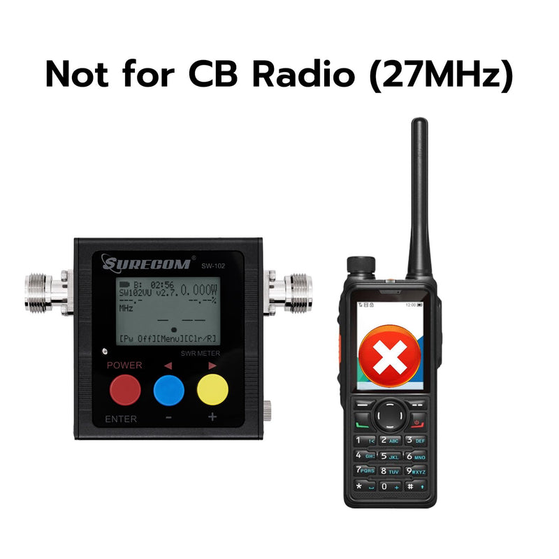 Mcbazel Surecom SW-102 Digital VHF/UHF 125-525Mhz Antenna Power & SWR Meter