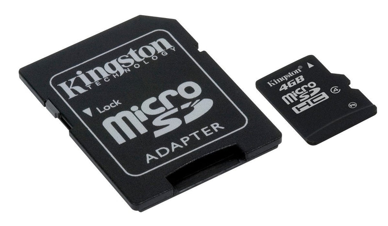 Kingston 4 GB microSDHC Class 4 Flash Memory Card SDC4/4GB Standard Packaging