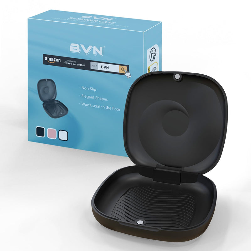 BVN Retainer Case Retainer Holder Cute Slim Aligner Case Slim Braces Case Teeth Aligner Case Customized Magnetic Closure Orthodontic Retainer Cases