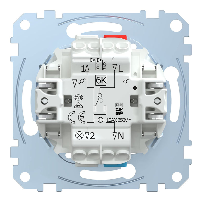 Merten MEG3106-0000 Two-way switch insert 1 pole with indicator light 10 AX, 250 V AC plug-in terminals Single