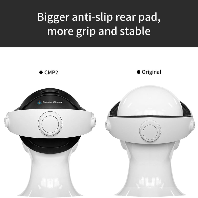 Globular Cluster CMP2 Comfortable Mod for PS VR 2 | Sweet Spot Keeper, Weight Balancer, Soft Forehead Pad, Bigger Softer Anti-Slip Rear Pad