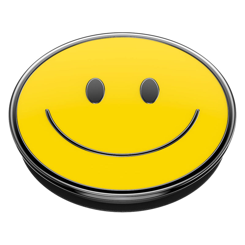 PopSockets Phone Grip with Expanding Kickstand, Enamel Graphic - Be Happy Adhesive