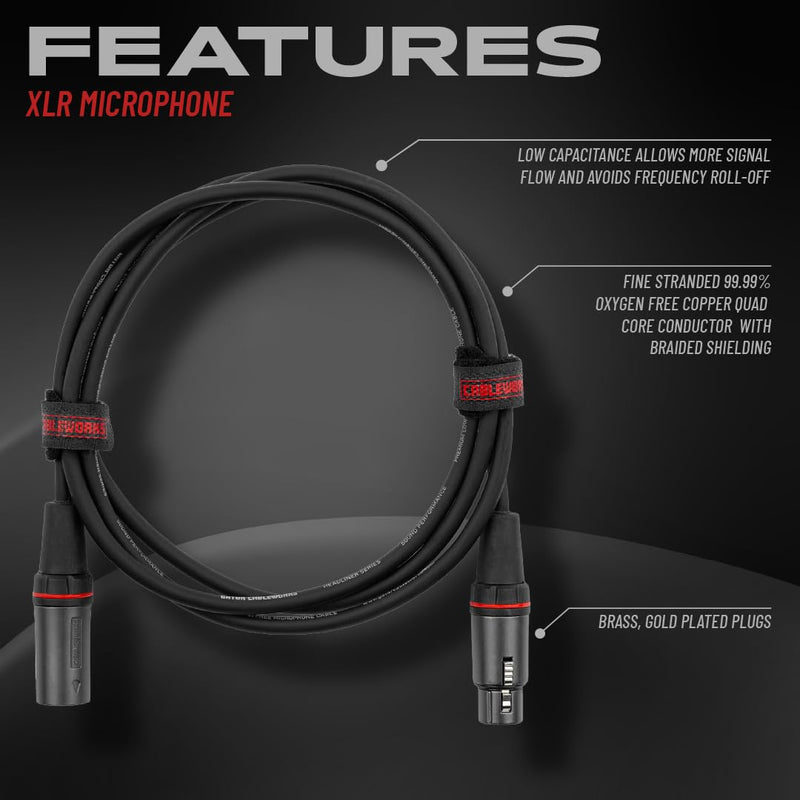 [AUSTRALIA] - By Gator Cases Headliner Series Premium 50 Foot XLR Microphone Cable, (GCWH-XLR-50) 50 Feet 
