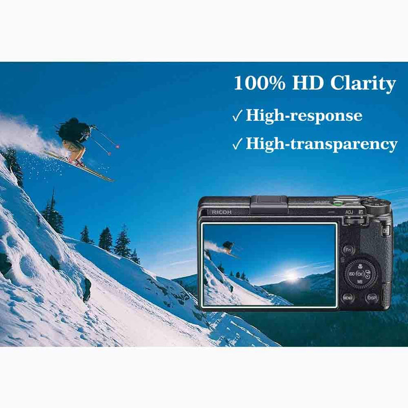 GR III Screen Protector for Ricoh GR III Digital Camera,ULBTER 0.3mm Ultra-Clear 9H Hardness Tempered Glass Flim Edge to Edge Protection, Anti-Scrach Anti-Fingerprint Anti-Bubble Anti-Water [3 Pieces]