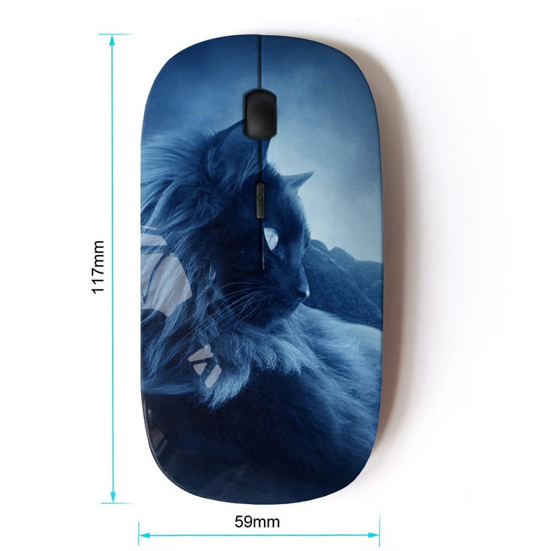 KOOLmouse [ Optical 2.4G Wireless Mouse ] [ Feline Cat Siamese Blue Mist Fog ]