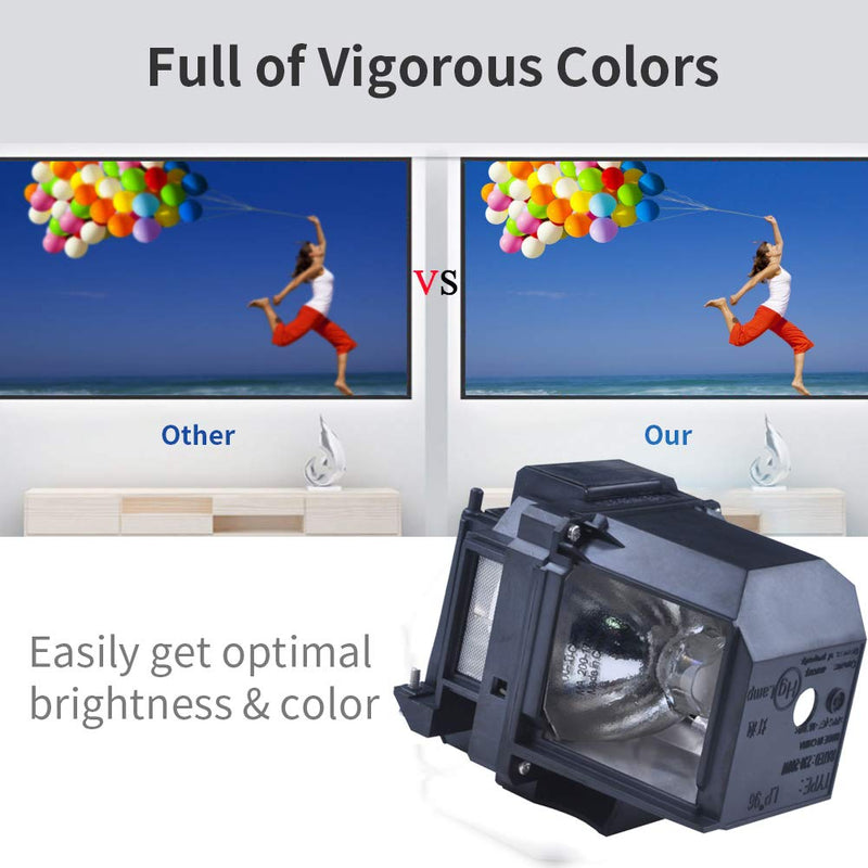 for ELPLP96 V13H010L96 EPSON Vs350 Vs355 Home Cinema 2100 Home Cinema 2150 1060 660 760hd VS250 VS350 VS355 EX9210 Compatible Projector lamp with Housing by SW-LAMP