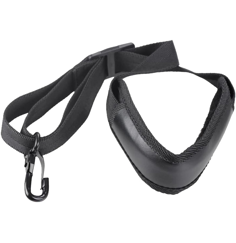 Saxophone Neck Strap, Soft Adjustable Sax Leather Padded for Alto Tenor Soprano Baritone Sax, Clarinet Black-2