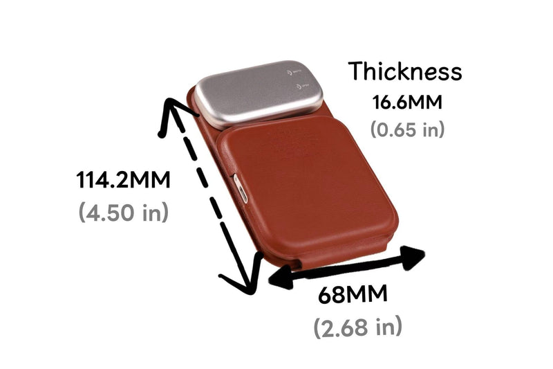 Trio 3-in-1 Wireless Charging Station for iPhone 12 and Newer, Apple Watch and AirPods, Foldable MagSafe-Compatible Charger Stand, Compact Leather-Look Travel Dock, Brown