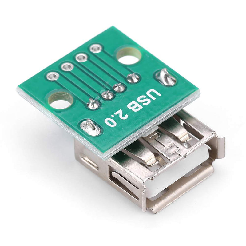 USB Female Breakout Board, 10Pcs Type A USB Female Socket Breakout Board 2.54mm Pitch Adapter Connector DIP Socket