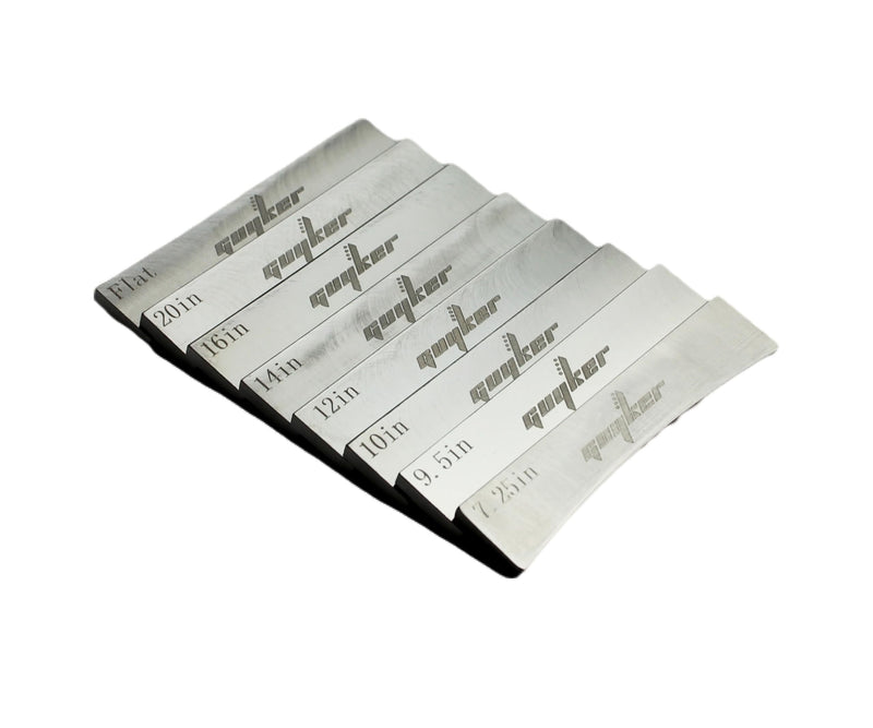 [AUSTRALIA] - Guyker 8Pcs Flat, 7.25, 9.5, 10, 12, 14, 16, 20 Radius Guitar Fret Press Insert, 304 Stainless Steel Machine Pressure Fingerboard Radian Fret Insert for Acoustic Electric Guitar Bass Luthier DIY Tool flat/7.25/9.5/10/12/14/16/20 inch, 8pcs 