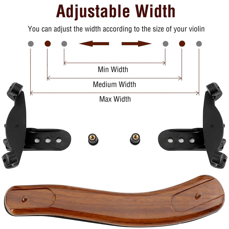 [AUSTRALIA] - LMS Violin Shoulder Rest for 3/4 Size 4/4 Size Collapsible Shoulder Rest for Violin with Adjustable Feet Comfortable Foam Pad Mute for Kids Adults (3/4-4/4) 3/4-4/4 