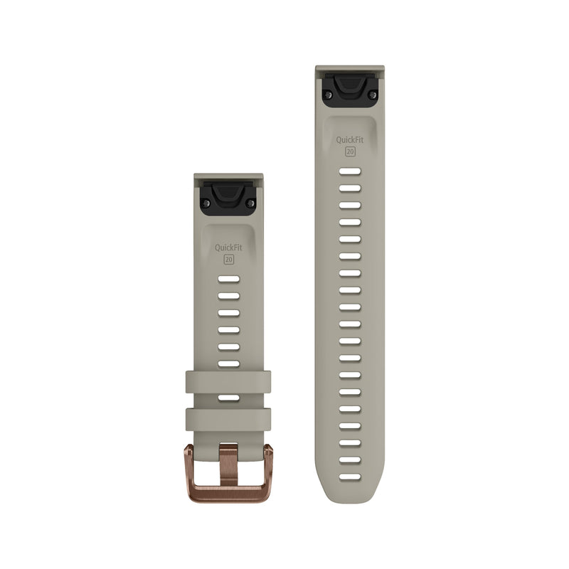 Garmin QuickFit® 20 Watch Band, French Gray Silicone (3-Piece Dive Set)